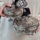 گزخوری و قندان سه پایه گلبرگ کروم