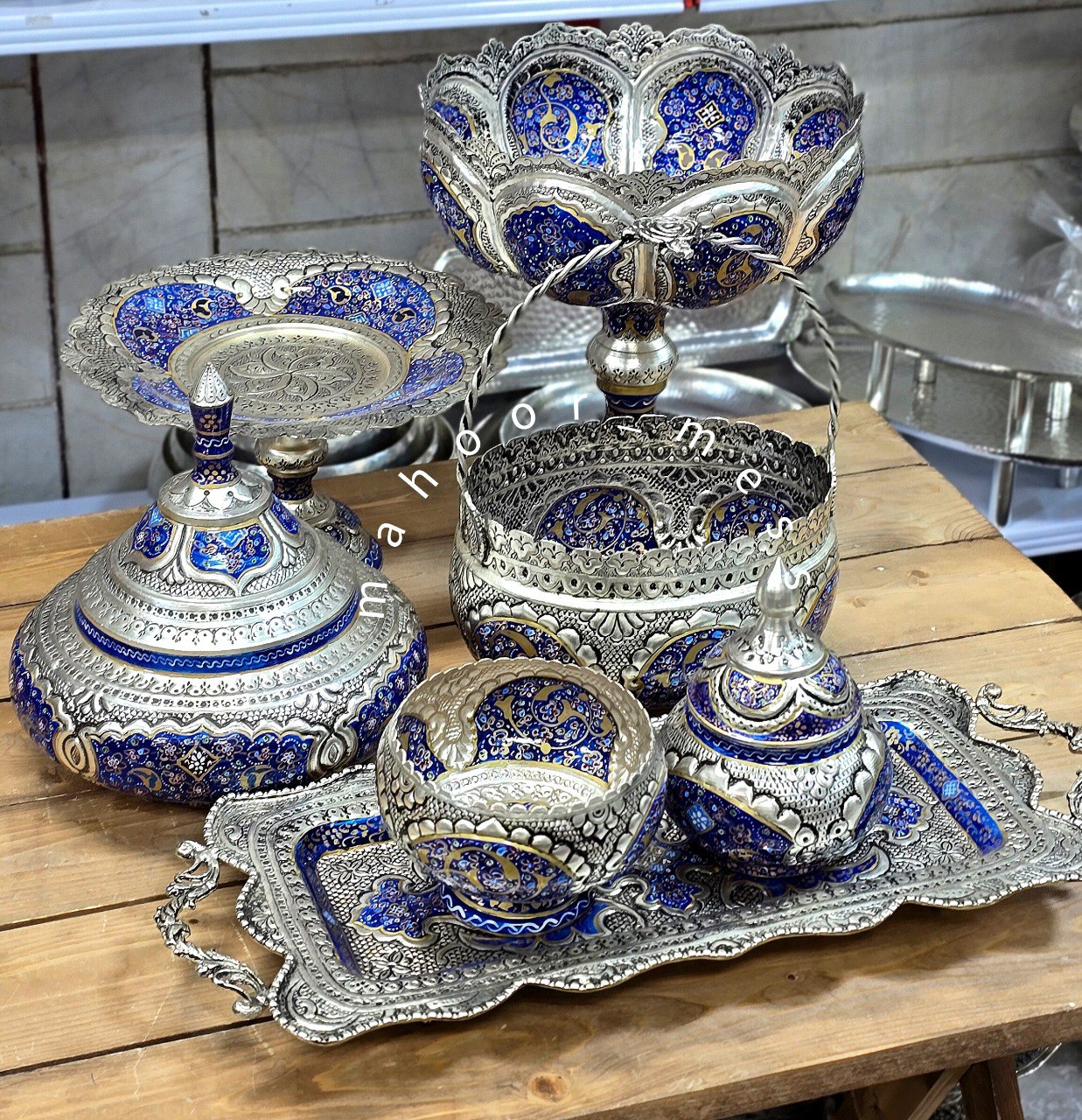 سرویس پذیرایی قلمزنی مینیاتور نقش تذهیب