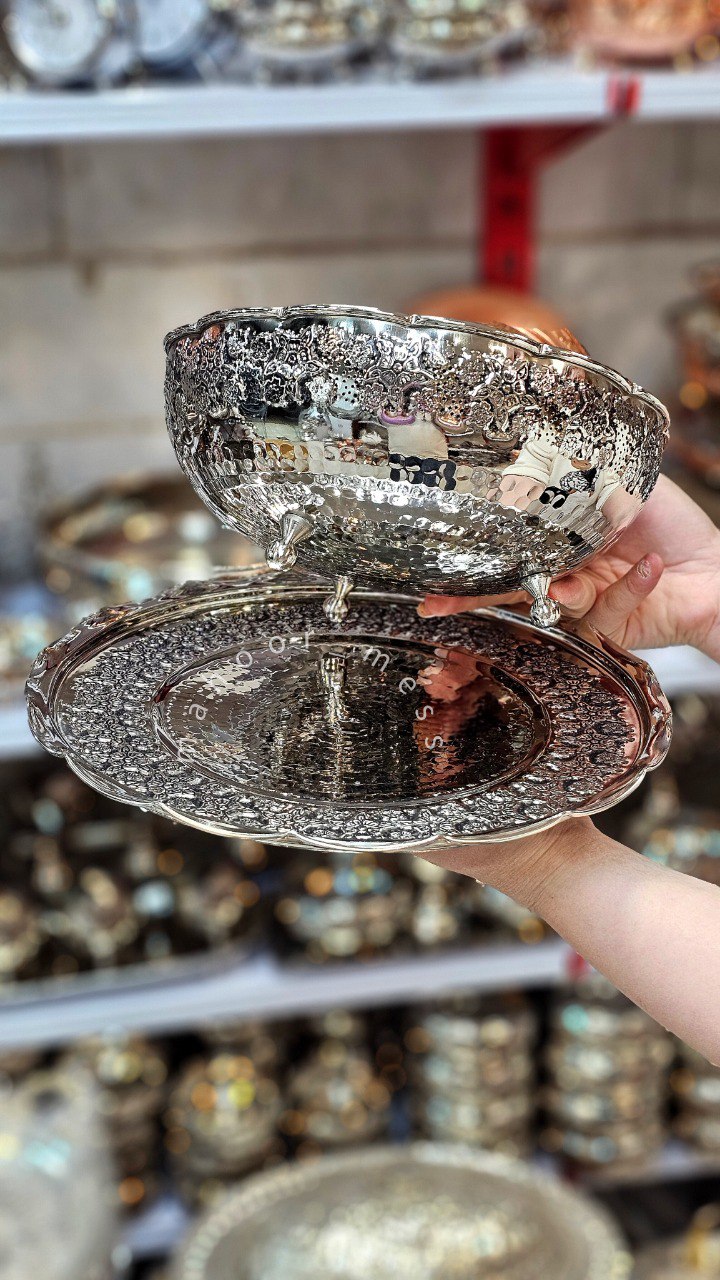 سرویس گلبرگ سه پایه کروم
