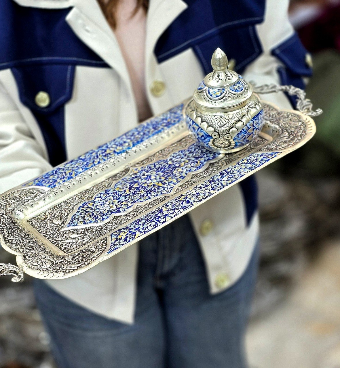 دیس رولتخوری مینیاتور طرح گلبرگ