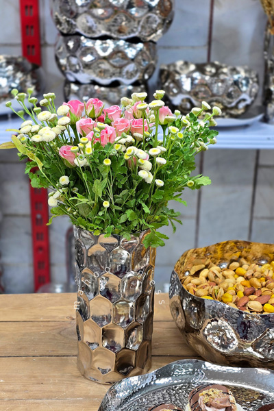 گلدان دستساز چکشی و کوبه ای