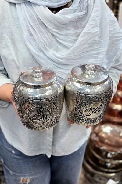 بانکه قلمزنی دستساز یک کیلو سفید
