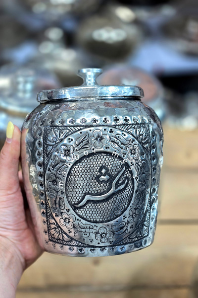 بانکه قلمزنی دستساز یک کیلو سفید