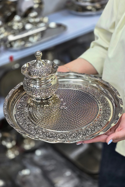 قندان شکوفه کروم