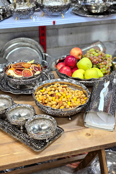 سرویس گلسا سه پایه کروم