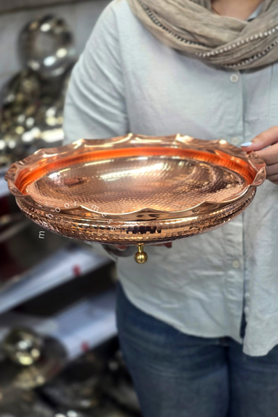 میوه خوری مسی هنر سه پایه