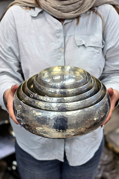 کاسه اطلسی دستساز قلعی