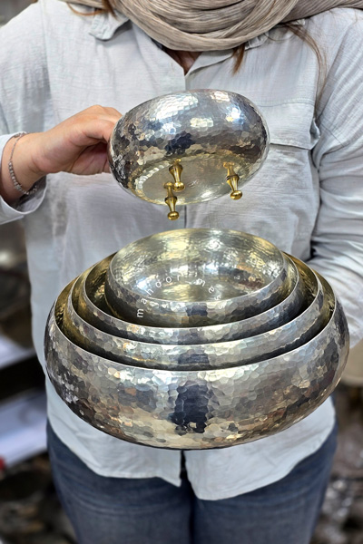 کاسه اطلسی دستساز قلعی