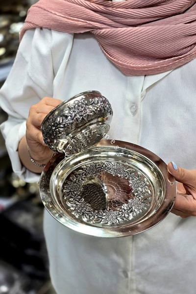 پیاله پیشدستی طلوع گلدار کروم