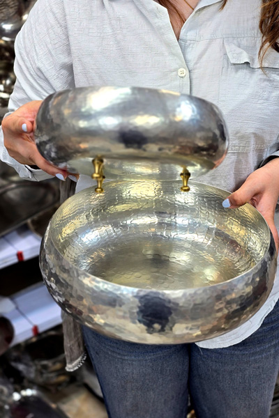 کاسه اطلسی دستساز قلعی