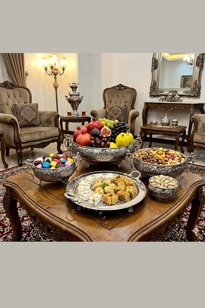 پیاله پیشدستی طلوع گلدار کروم