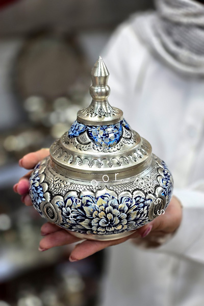 شکلاتخوری سفینه کوچک قلمزنی مینیاتور گلبرگ